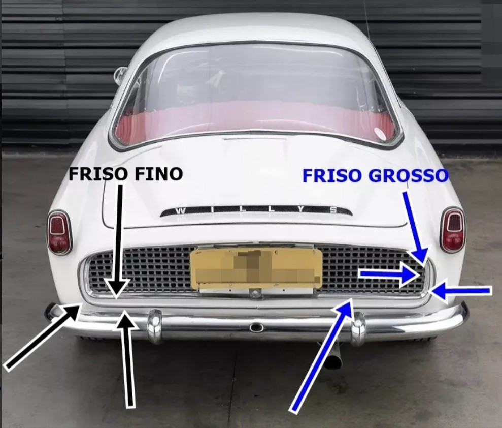 Frisos Contorno Painel Traseiro Interlagos Willys Novos